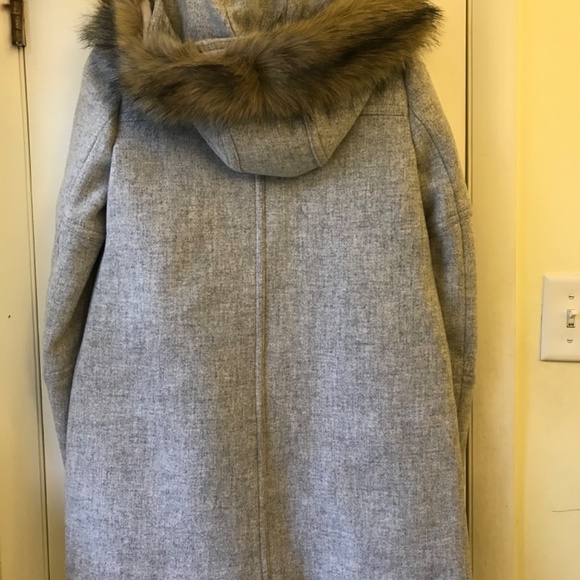 NWT J. Crew Chateau parka in Italian stadium-cloth wool coat heather dust size 0 - Picture 2 of 11